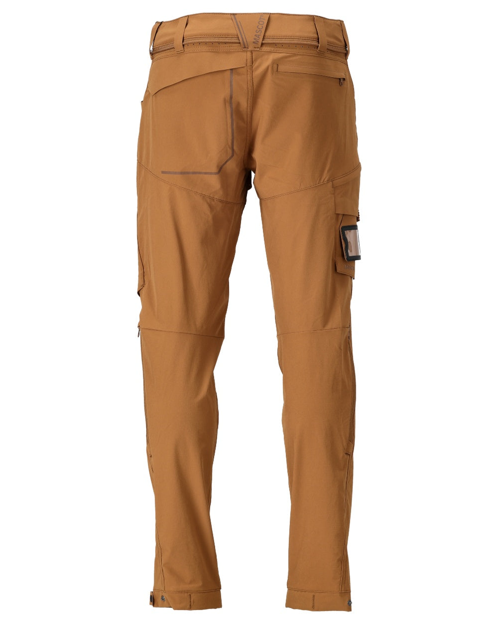 Nut Brown Coloured Mascot Workwear Mens Customized Lightweight Functional Trousers on white background 