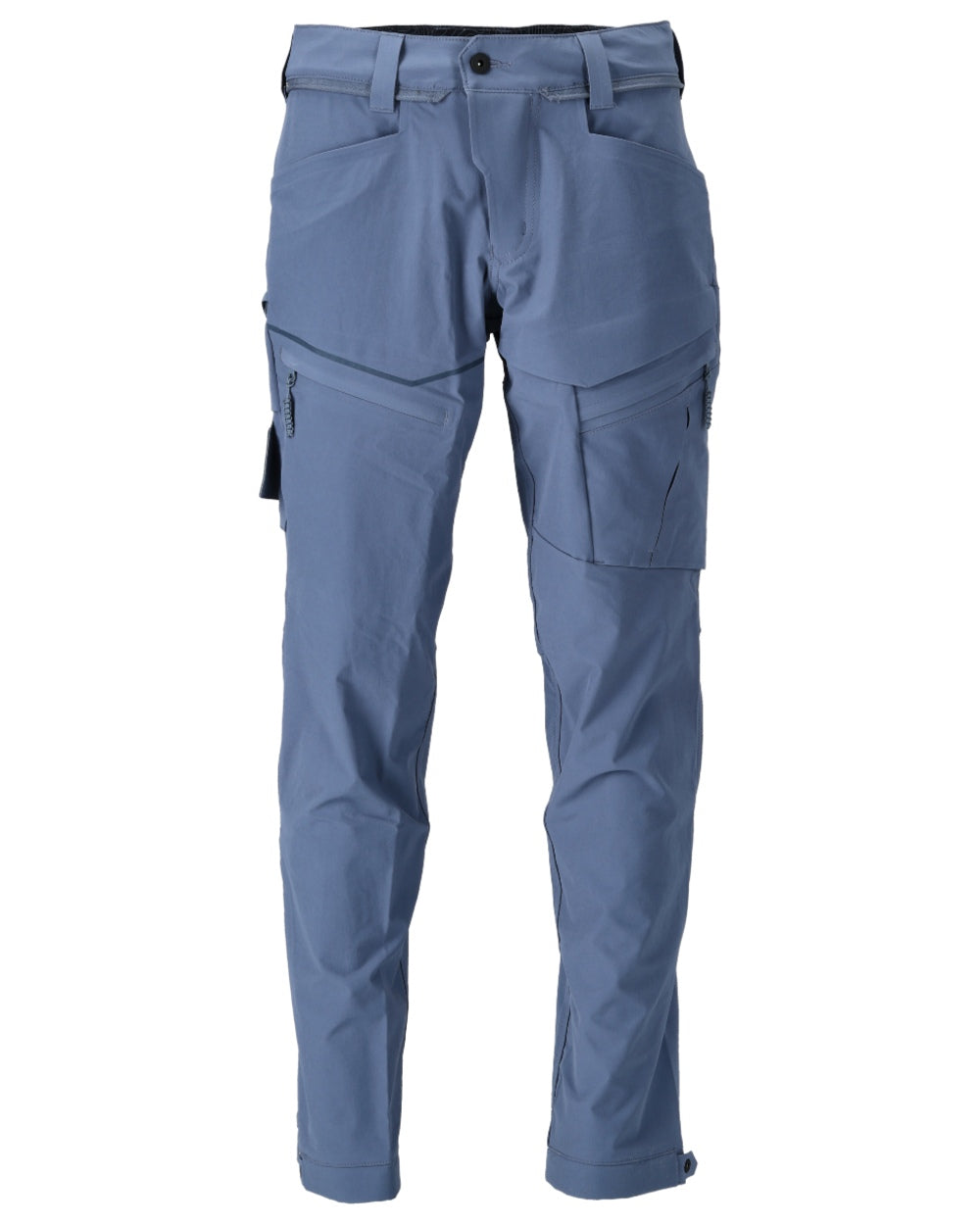Stone Blue Coloured Mascot Workwear Mens Customized Lightweight Functional Trousers on white background 