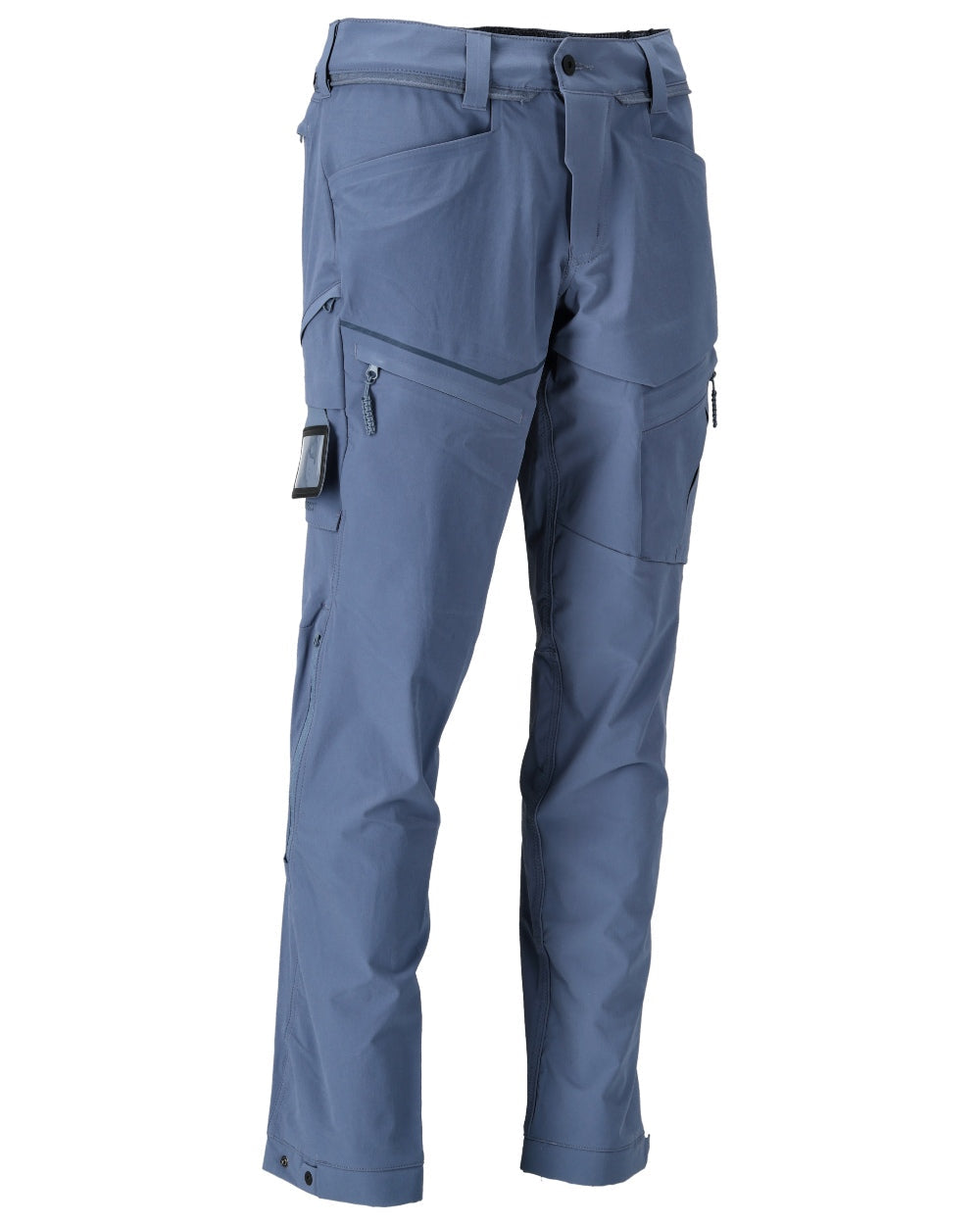 Stone Blue Coloured Mascot Workwear Mens Customized Lightweight Functional Trousers on white background 