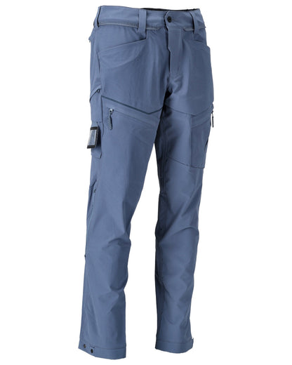 Stone Blue Coloured Mascot Workwear Mens Customized Lightweight Functional Trousers on white background 