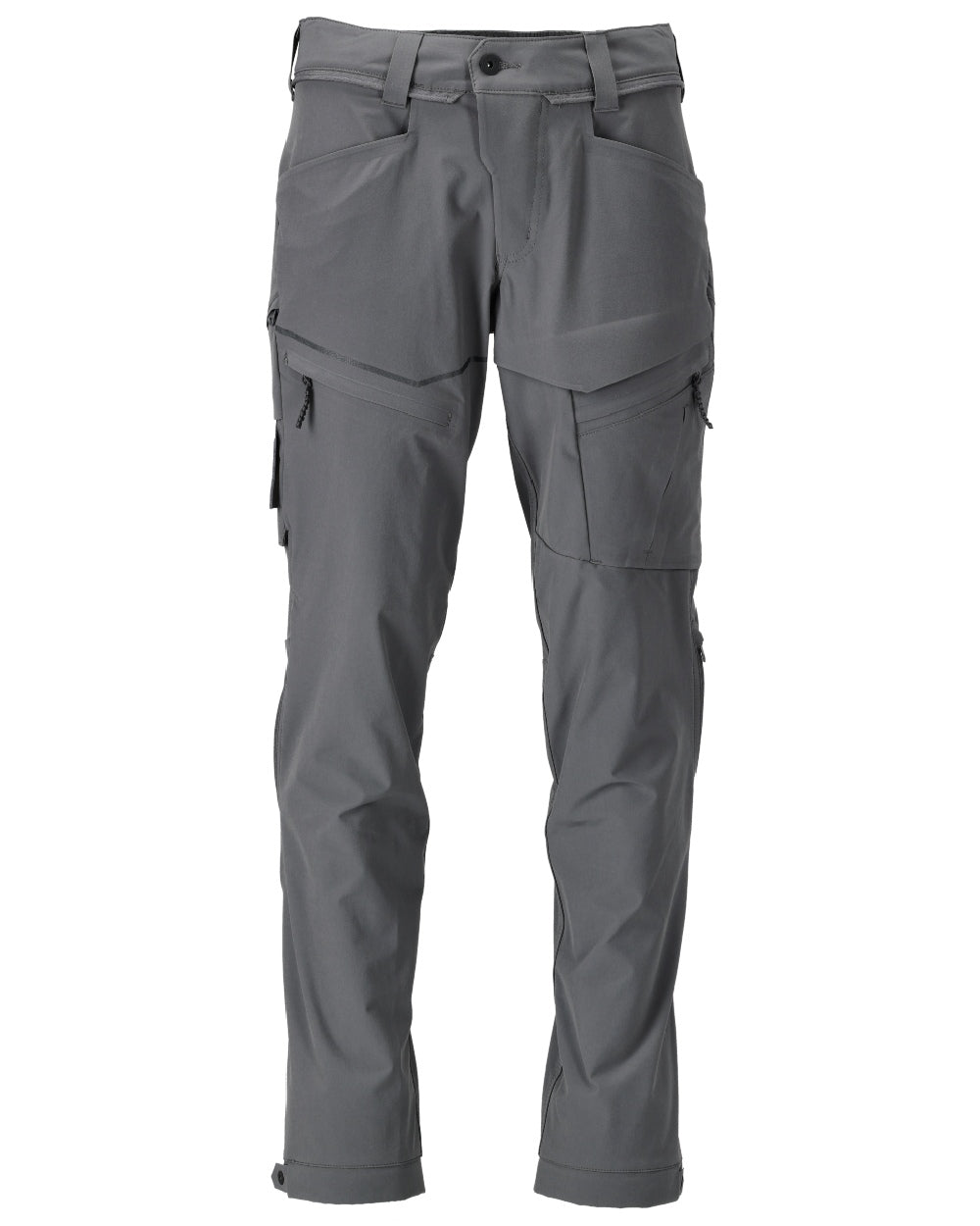 Stone Grey Coloured Mascot Workwear Mens Customized Lightweight Functional Trousers on white background 