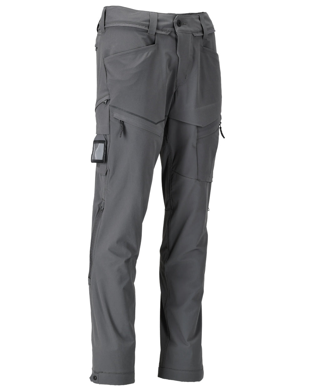 Stone Grey Coloured Mascot Workwear Mens Customized Lightweight Functional Trousers on white background 