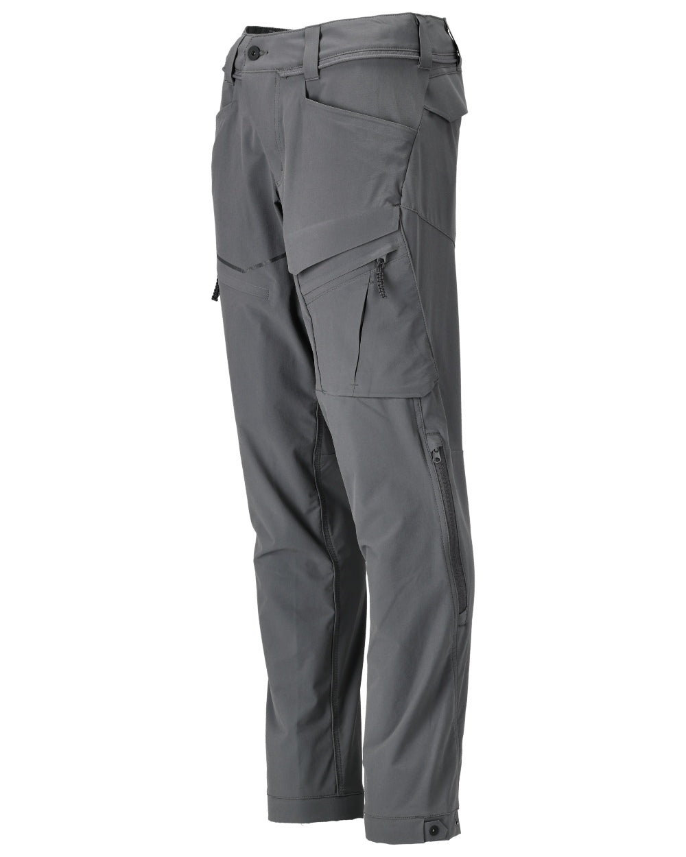 Stone Grey Coloured Mascot Workwear Mens Customized Lightweight Functional Trousers on white background 