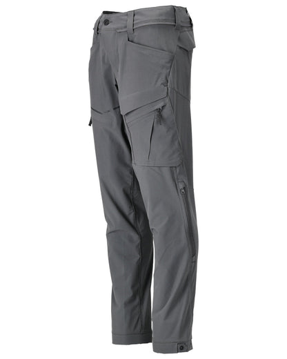 Stone Grey Coloured Mascot Workwear Mens Customized Lightweight Functional Trousers on white background 