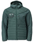 Forest Green Coloured Mascot Workwear Mens Customized Lightweight Jacket With Hood on white background 