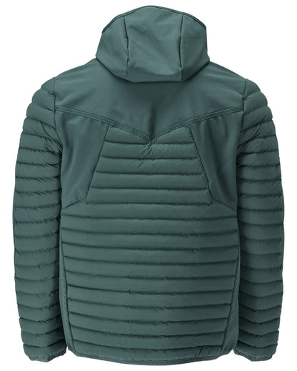 Forest Green Coloured Mascot Workwear Mens Customized Lightweight Jacket With Hood on white background 