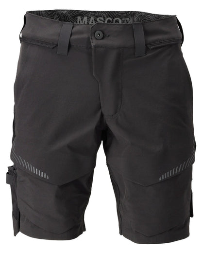 Black Coloured Mascot Workwear Mens Customized Lightweight Shorts on white background 