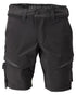 Black Coloured Mascot Workwear Mens Customized Lightweight Shorts on white background 