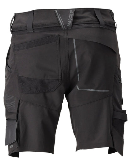 Black Coloured Mascot Workwear Mens Customized Lightweight Shorts on white background 