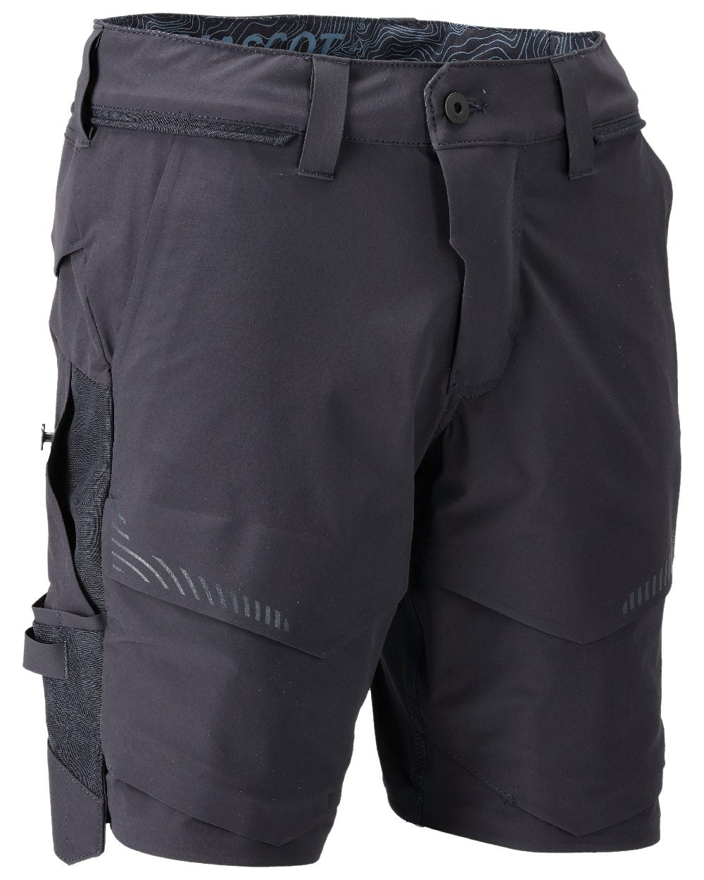 Dark Navy Coloured Mascot Workwear Mens Customized Lightweight Shorts on white background 
