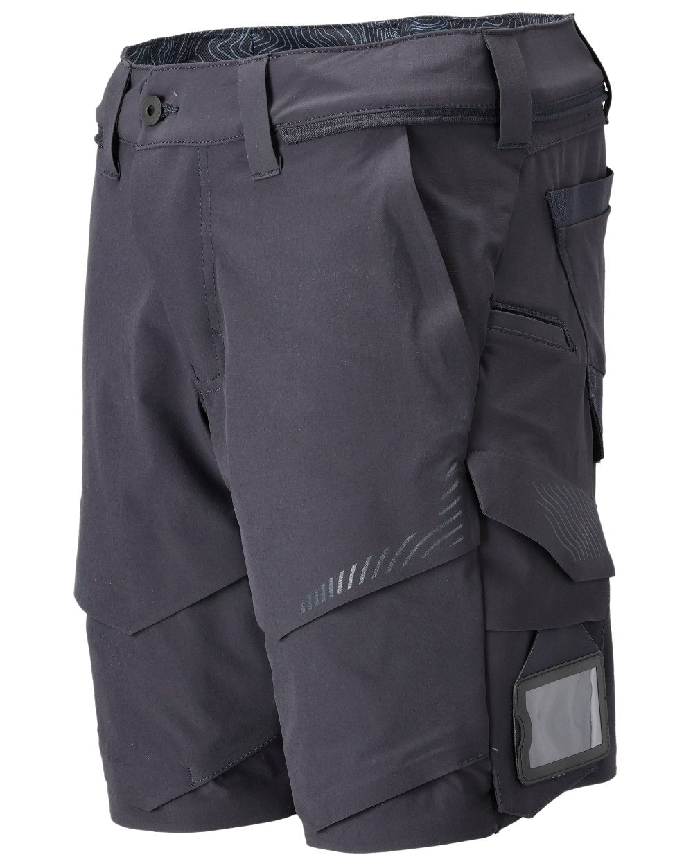 Dark Navy Coloured Mascot Workwear Mens Customized Lightweight Shorts on white background 