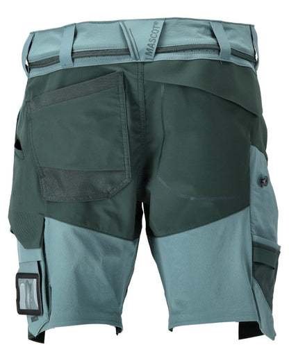 Light Forest Green Coloured Mascot Workwear Mens Customized Lightweight Shorts on white background 