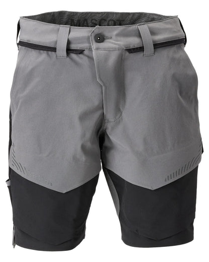Stone Grey Black Coloured Mascot Workwear Mens Customized Lightweight Shorts on white background 