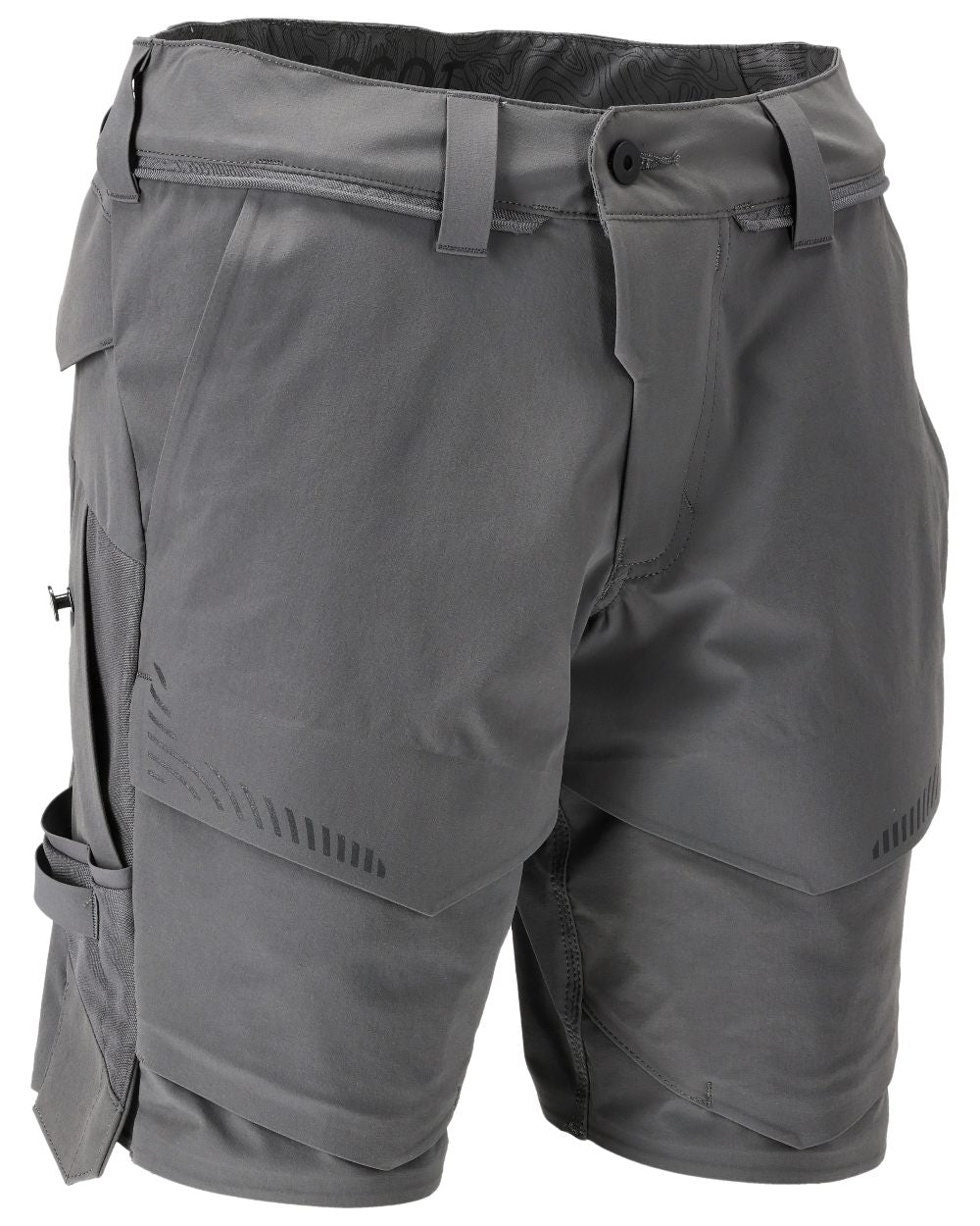 Stone Grey Coloured Mascot Workwear Mens Customized Lightweight Shorts on white background 