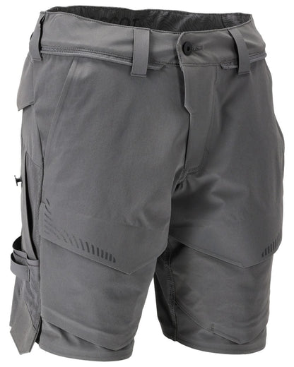 Stone Grey Coloured Mascot Workwear Mens Customized Lightweight Shorts on white background 