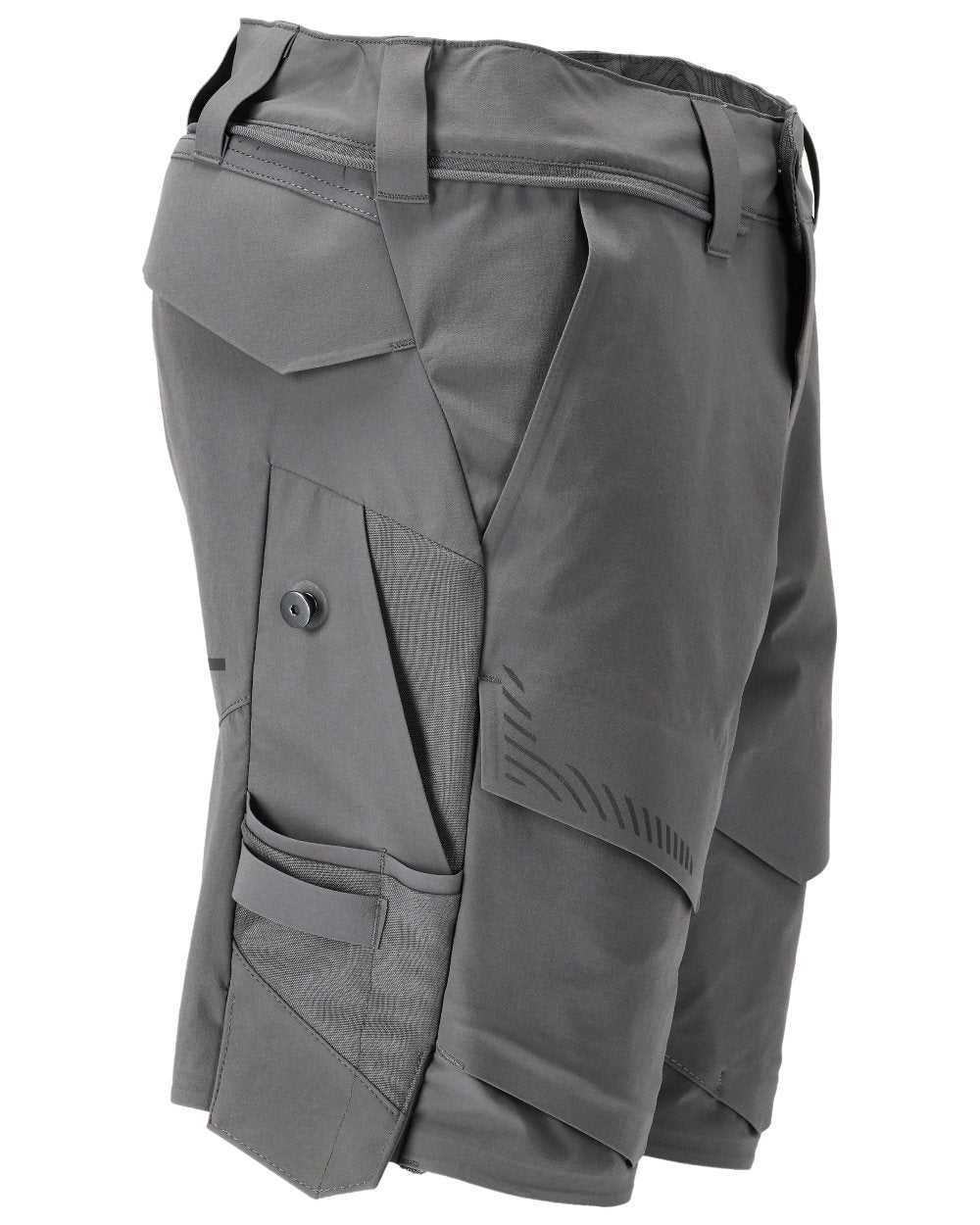 Stone Grey Coloured Mascot Workwear Mens Customized Lightweight Shorts on white background 