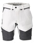 White Stone Grey Coloured Mascot Workwear Mens Customized Lightweight Shorts on white background 