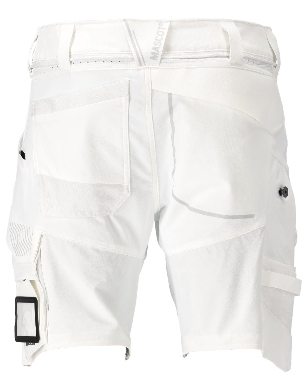 White Coloured Mascot Workwear Mens Customized Lightweight Shorts on white background 