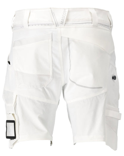 White Coloured Mascot Workwear Mens Customized Lightweight Shorts on white background 