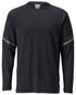 Black Coloured Mascot Workwear Mens Customized Long Sleeve T-Shirt on white background 