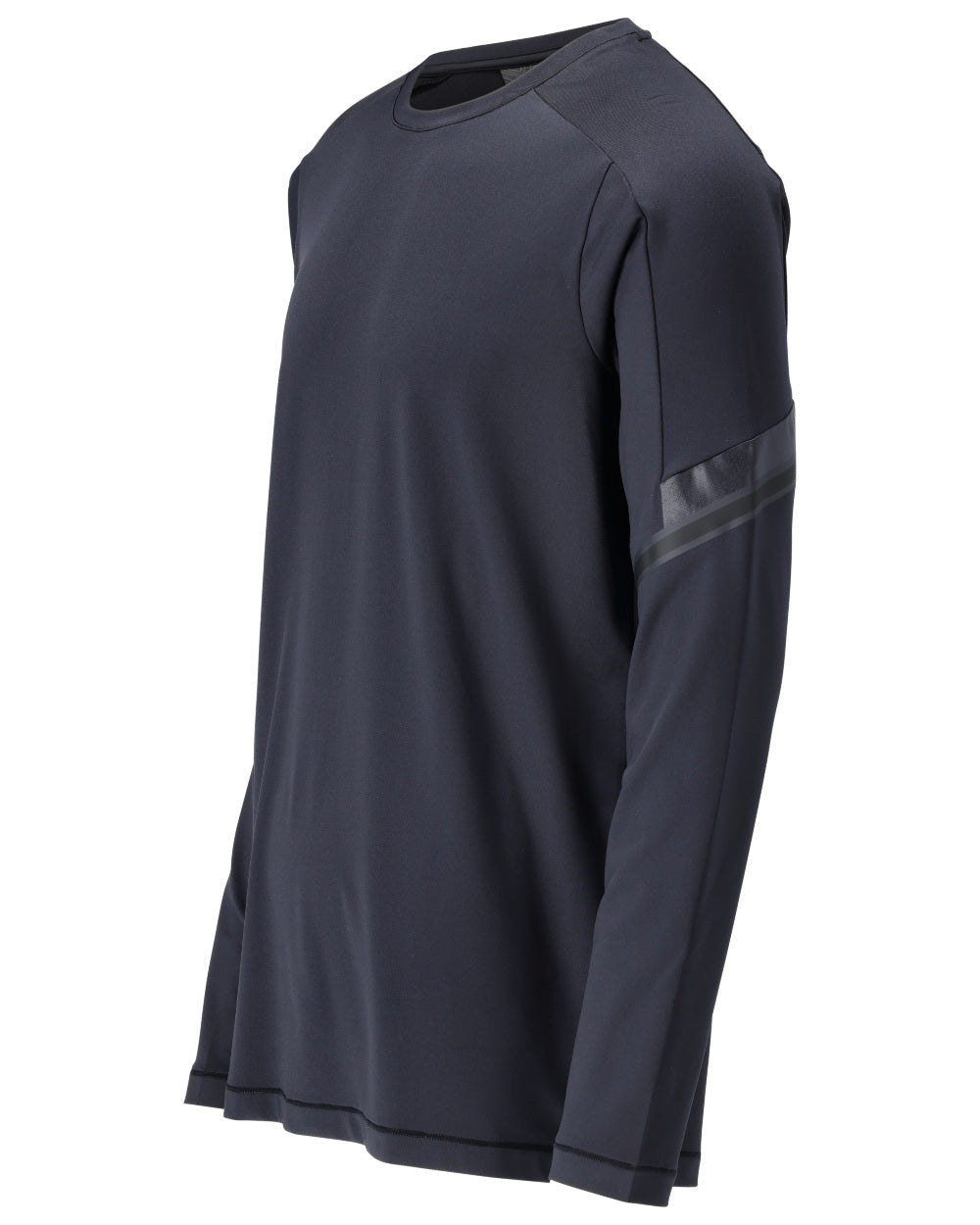 Dark Navy Coloured Mascot Workwear Mens Customized Long Sleeve T-Shirt on white background 