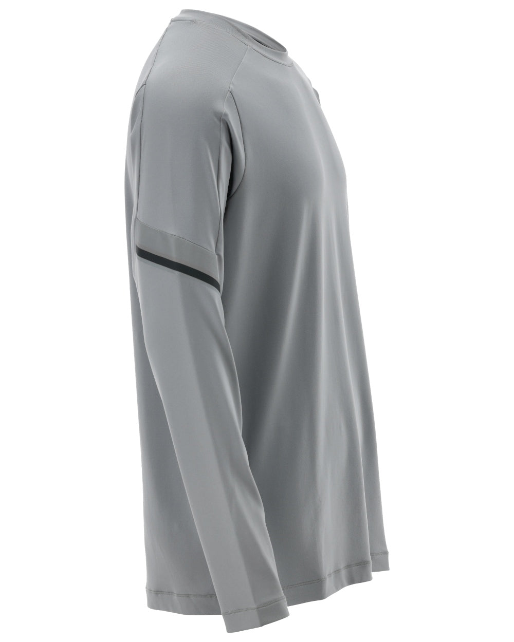 Silver Grey Coloured Mascot Workwear Mens Customized Long Sleeve T-Shirt on white background 