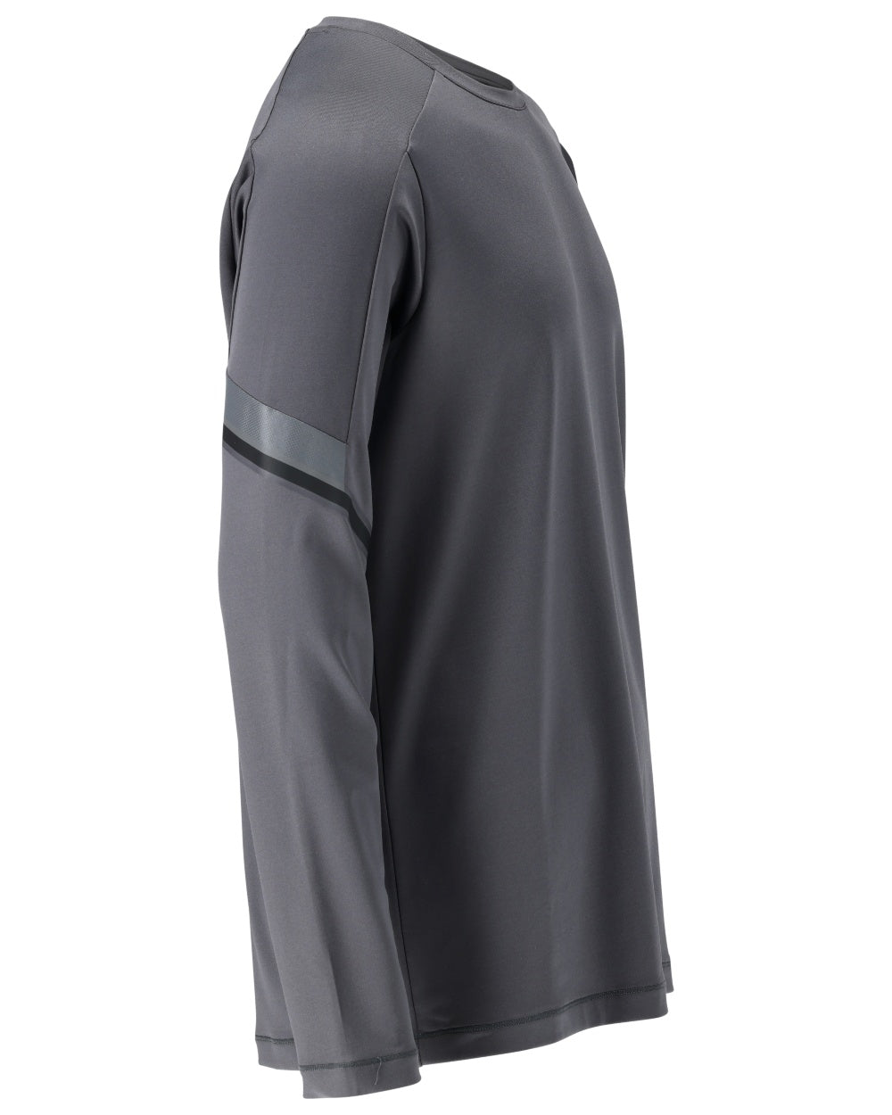 Stone Grey Coloured Mascot Workwear Mens Customized Long Sleeve T-Shirt on white background 