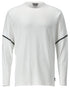 White Coloured Mascot Workwear Mens Customized Long Sleeve T-Shirt on white background 