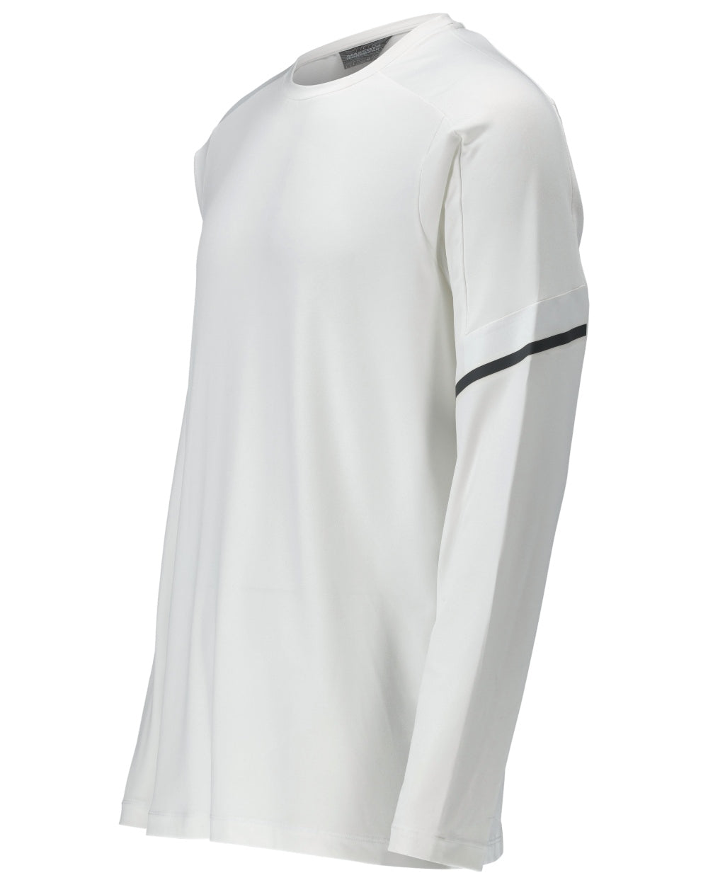 White Coloured Mascot Workwear Mens Customized Long Sleeve T-Shirt on white background 