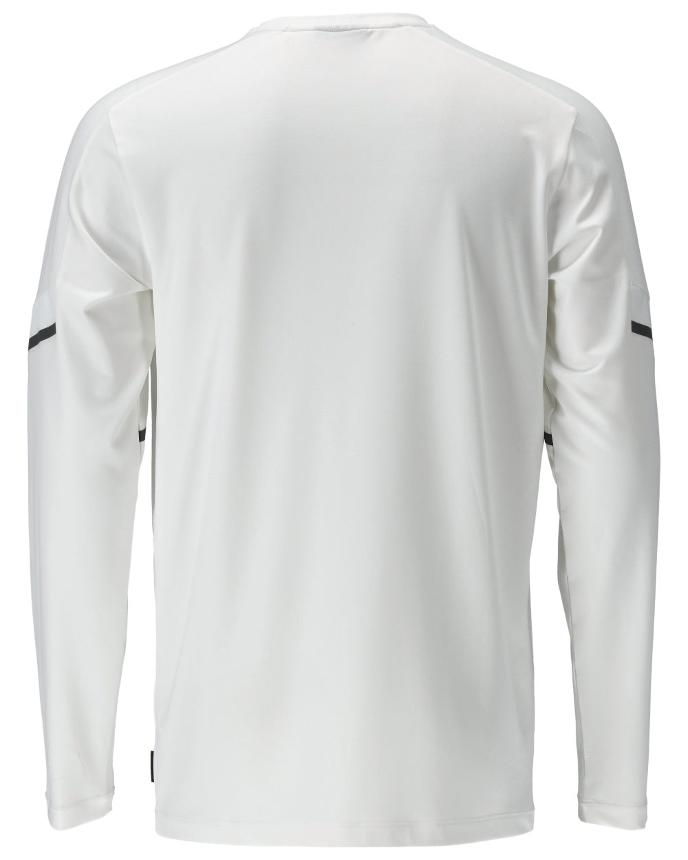 White Coloured Mascot Workwear Mens Customized Long Sleeve T-Shirt on white background 