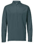 Forest Green Coloured Mascot Workwear Mens Customized Long Sleeved Half Zip T-Shirt on white background 