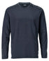 Dark Navy Coloured Mascot Workwear Mens Customized Long Sleeved T-Shirt on white background 