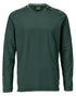 Forest Green Coloured Mascot Workwear Mens Customized Long Sleeved T-Shirt on white background 