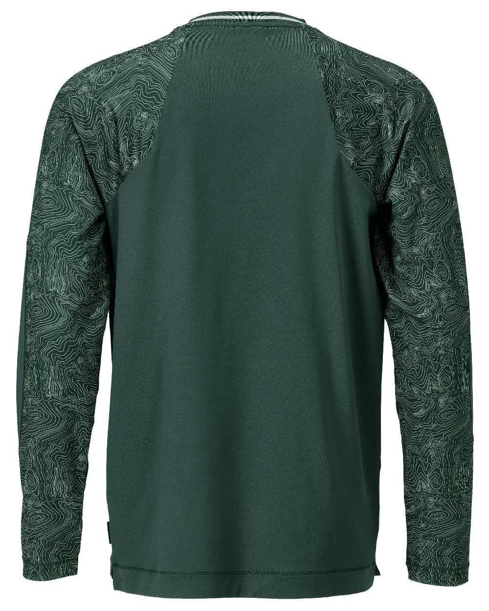 Forest Green Coloured Mascot Workwear Mens Customized Long Sleeved T-Shirt on white background 