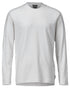White Coloured Mascot Workwear Mens Customized Long Sleeved T-Shirt on white background 
