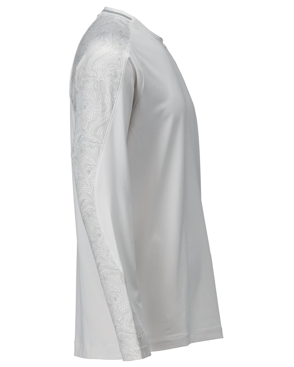 White Coloured Mascot Workwear Mens Customized Long Sleeved T-Shirt on white background 