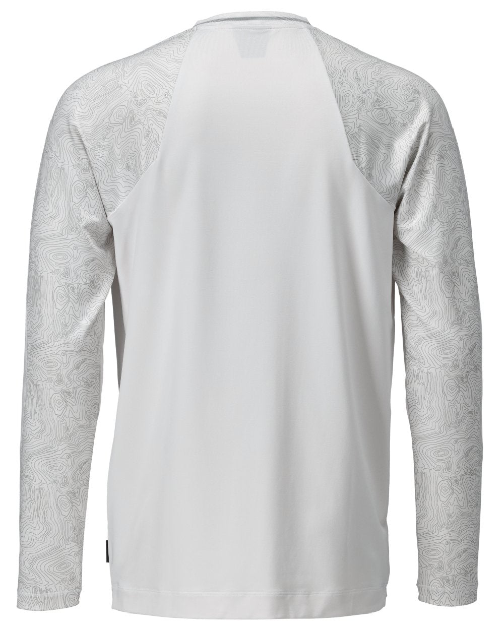 White Coloured Mascot Workwear Mens Customized Long Sleeved T-Shirt on white background 