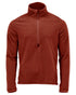Autumn Red Coloured Mascot Workwear Mens Customized Microfleece Jumper With Half Zip on white background 