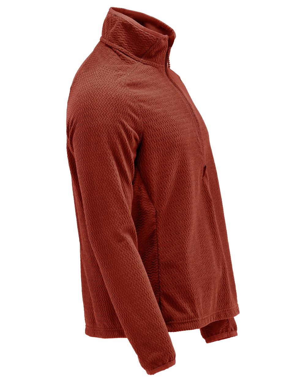 Autumn Red Coloured Mascot Workwear Mens Customized Microfleece Jumper With Half Zip on white background 