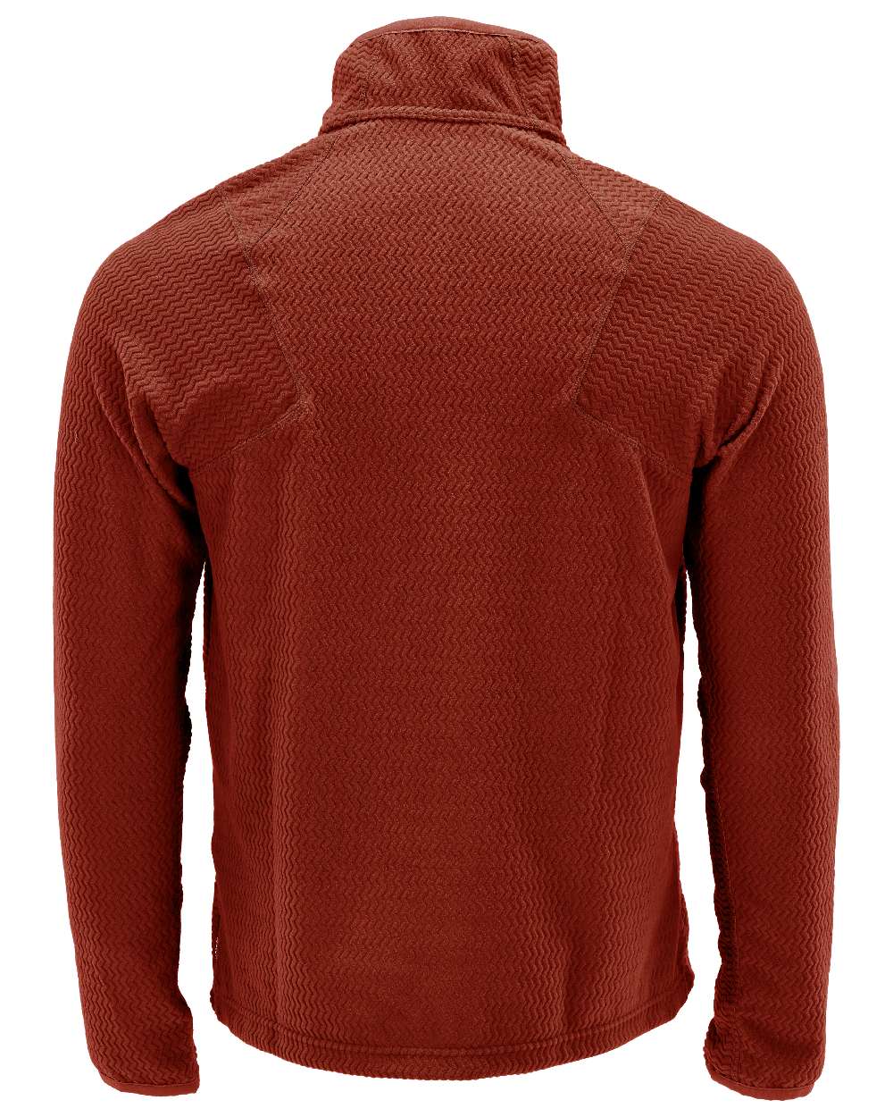 Autumn Red Coloured Mascot Workwear Mens Customized Microfleece Jumper With Half Zip on white background 