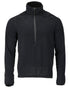Black Coloured Mascot Workwear Mens Customized Microfleece Jumper With Half Zip on white background 