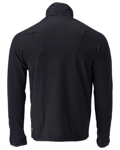 Dark Navy Coloured Mascot Workwear Mens Customized Microfleece Jumper With Half Zip on white background 