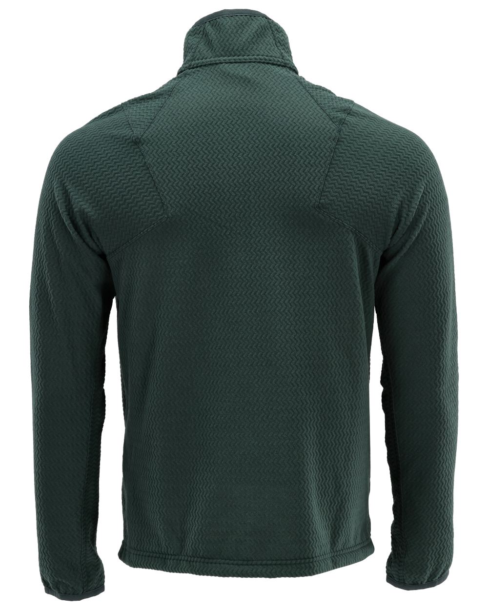 Forest Green Coloured Mascot Workwear Mens Customized Microfleece Jumper With Half Zip on white background 