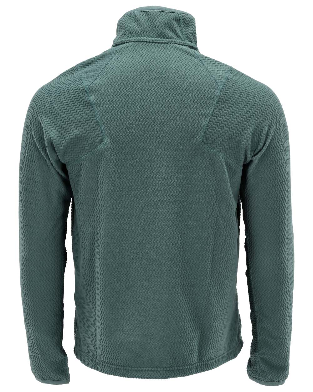 Light Forest Green Coloured Mascot Workwear Mens Customized Microfleece Jumper With Half Zip on white background 