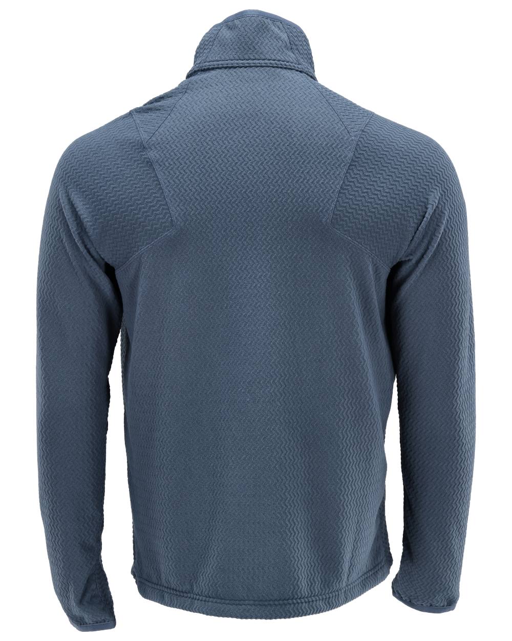 Stone Blue Coloured Mascot Workwear Mens Customized Microfleece Jumper With Half Zip on white background 