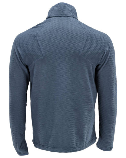 Stone Blue Coloured Mascot Workwear Mens Customized Microfleece Jumper With Half Zip on white background 