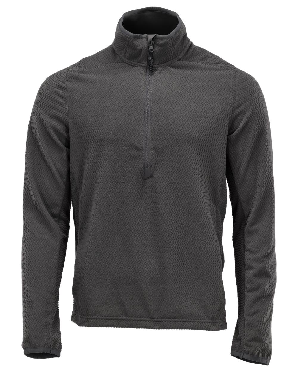 Stone Grey Coloured Mascot Workwear Mens Customized Microfleece Jumper With Half Zip on white background 