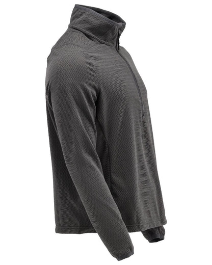 Stone Grey Coloured Mascot Workwear Mens Customized Microfleece Jumper With Half Zip on white background 