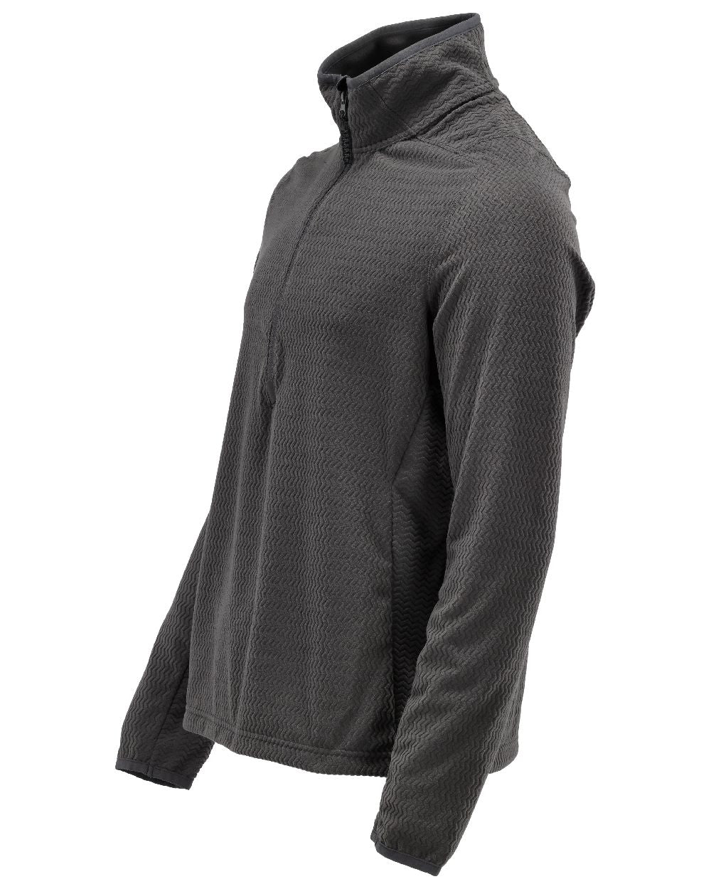 Stone Grey Coloured Mascot Workwear Mens Customized Microfleece Jumper With Half Zip on white background 