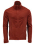 Autumn Red Coloured Mascot Workwear Mens Customized Microfleece Jumper With Zipper on white background 
